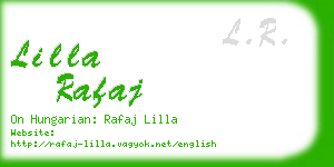 lilla rafaj business card